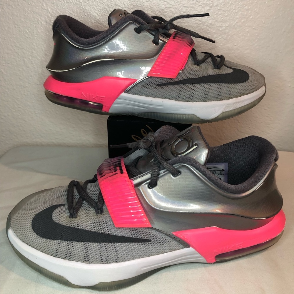Nike Kevin Durant KD 7 VII ‘All Star’ Pure Platinum Kid’s Size 6Y 744373-090‎